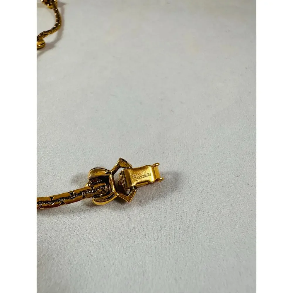 Vintage Goldette Heart Bracelet 7